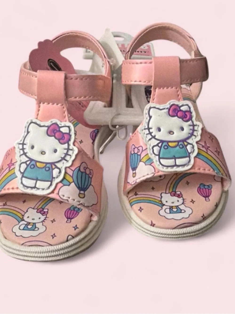 Hello Kitty Pink Rainbow Print Kids Sandals